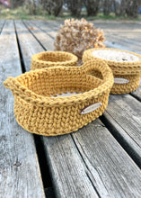 Ladda upp bild till gallerivisning, Materialkit - "Saga" virka tre små korgar