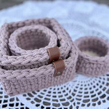 Ladda upp bild till gallerivisning, Materialkit - "Jenna" fyrkantiga och runda korgar