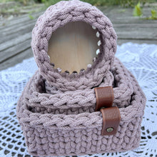 Ladda upp bild till gallerivisning, Materialkit - "Jenna" fyrkantiga och runda korgar