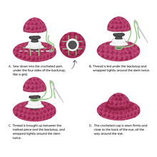 Ladda upp bild till gallerivisning, Säkerhetsögon 14 mm. 4 par, Rosa/Brun/Grön/Blå