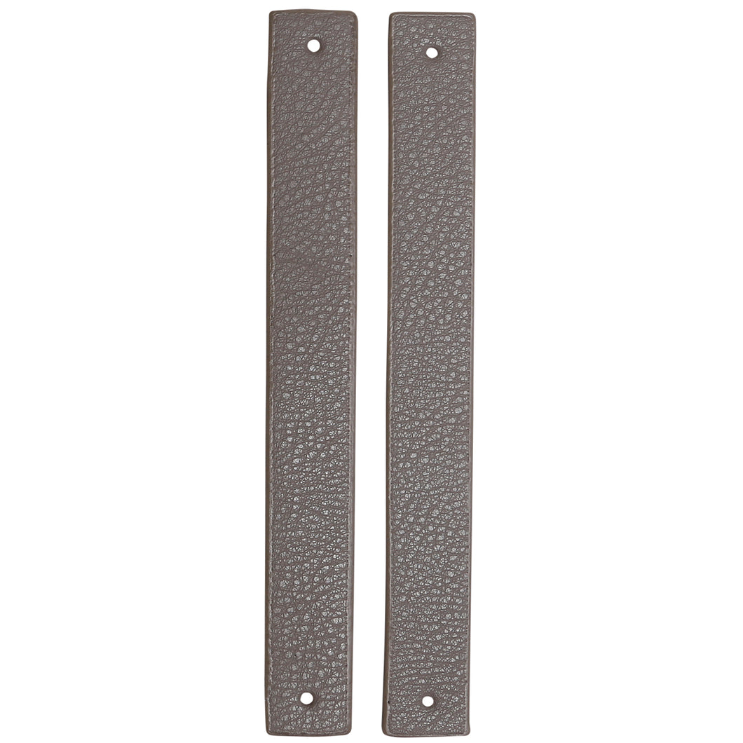 Remmar med nithål - konstläder - 2-p. - 22 x 2,2 cm. - Gråa