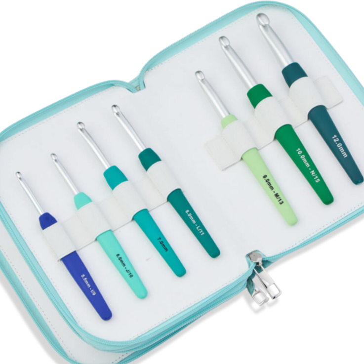 KnitPro Waves 2.0 Grande - Set med 14 st. virknålar