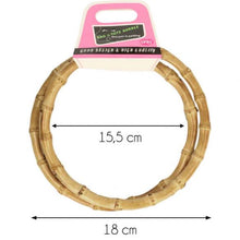 Ladda upp bild till gallerivisning, Väskhandtag 18 cm diameter bambu 2-p
